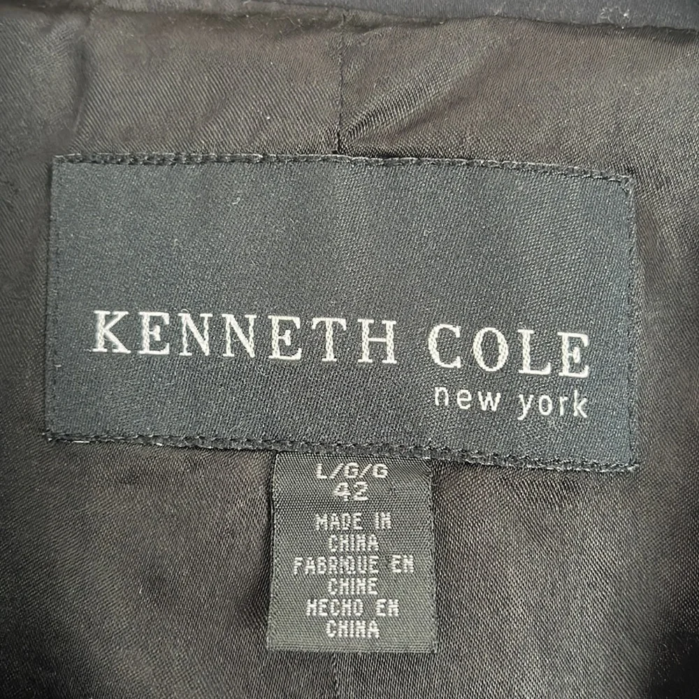Kenneth Cole New York Cotton Single Button Blazer Jacket in Blue Black