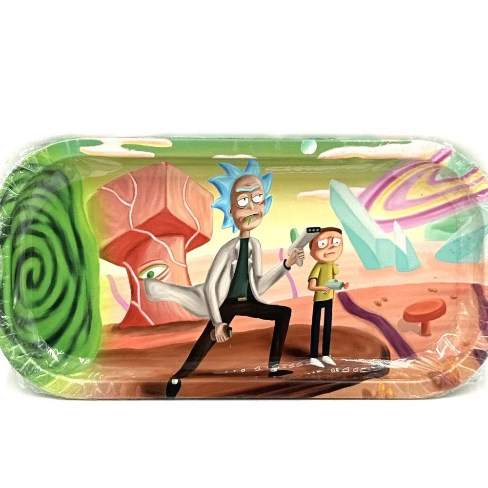 Rick & Morty Grinder‎ Rolling Tray Metal Lightweight Gifting NEW