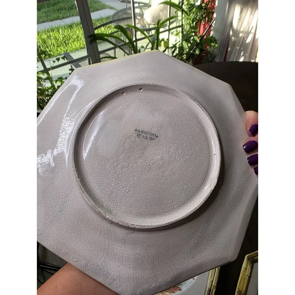 Ducks Bird Stoneware Dinner‎ Plates Set/4 Thanksgiving Made In Italy