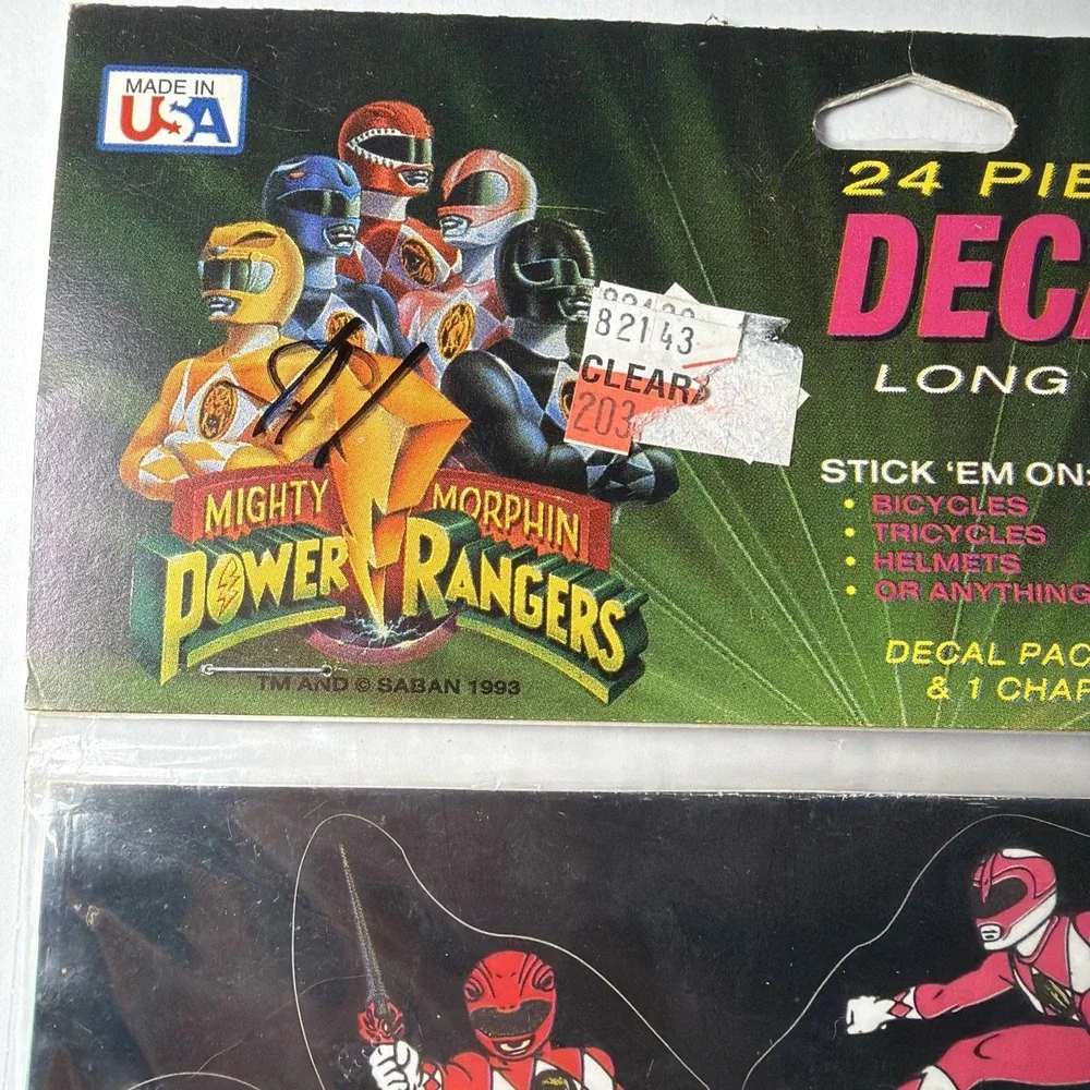 Power Rangers 24 Piece Deluxe Decal Pack Long Lasting Vinyl Stickers by Rand 90s