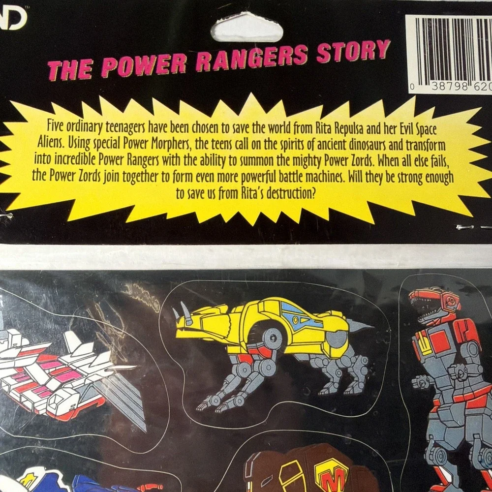 Power Rangers 24 Piece Deluxe Decal Pack Long Lasting Vinyl Stickers by Rand 90s