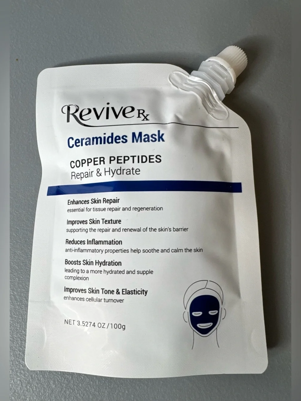 Revive Ceramides Copper Peptides Mask Repair Hydrate enhance texture elasticity