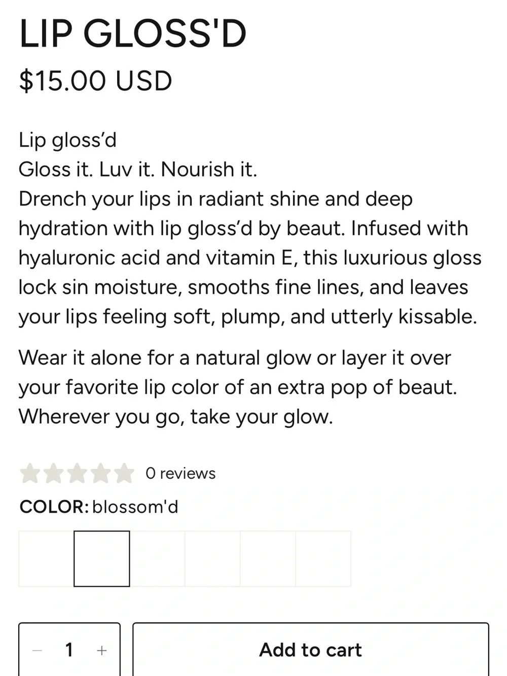 Lip Gloss'd Lip Gloss — Blossom'd Pink