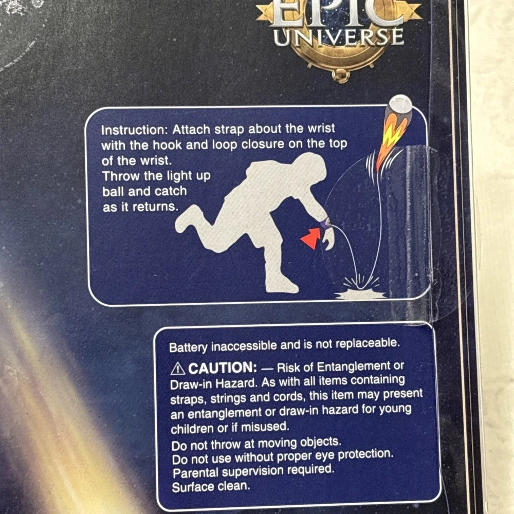 Universal Epic Universe Stardust Racers Light Up Comet Rebound Ball EXCLUSIVE