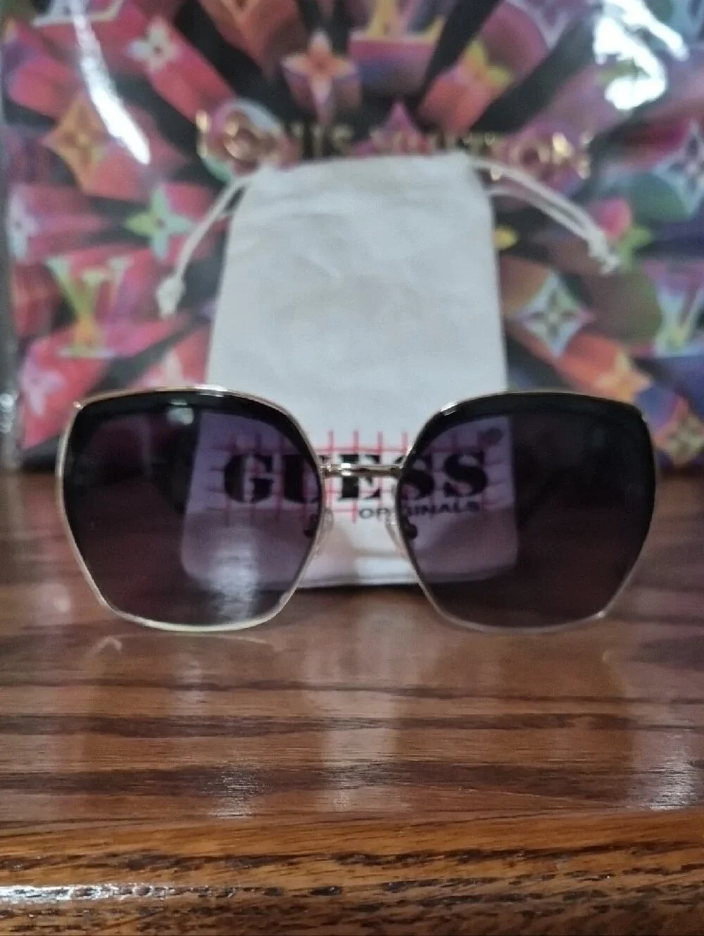 Guess Geometric Oversized Sunglasses