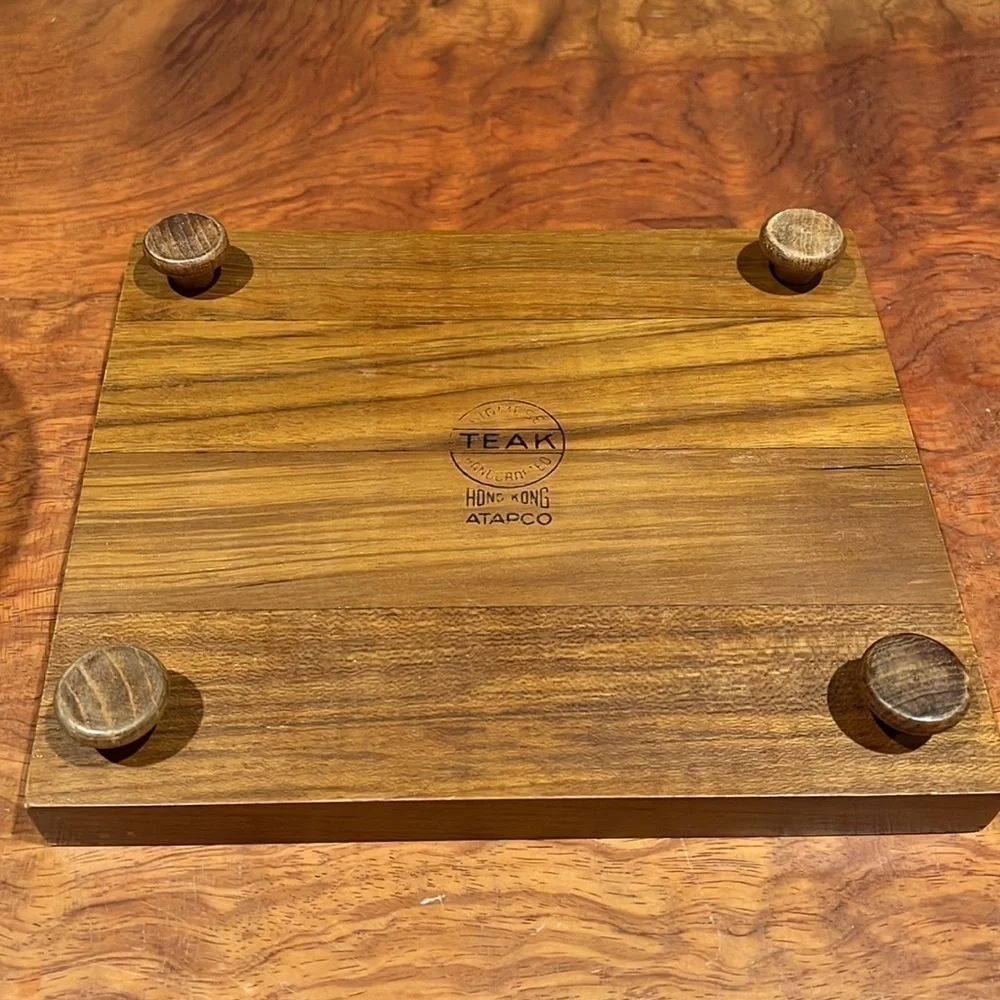 Atapco Teak Wood Covered Cheese Tray