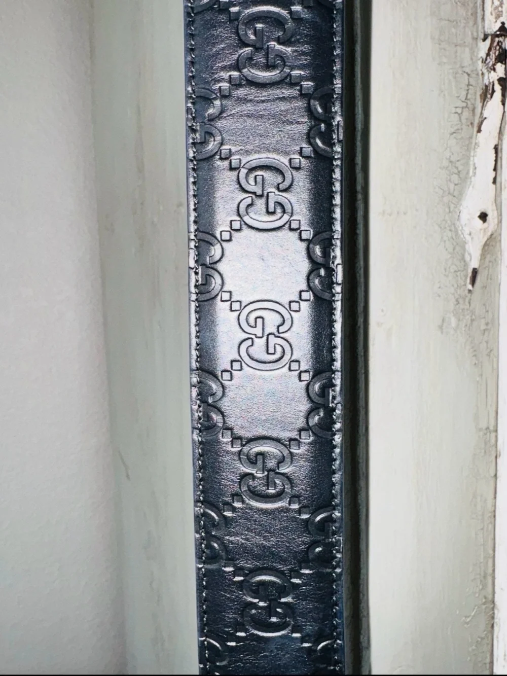 Gucci Black Leather Belt with Gold Double G Buckle