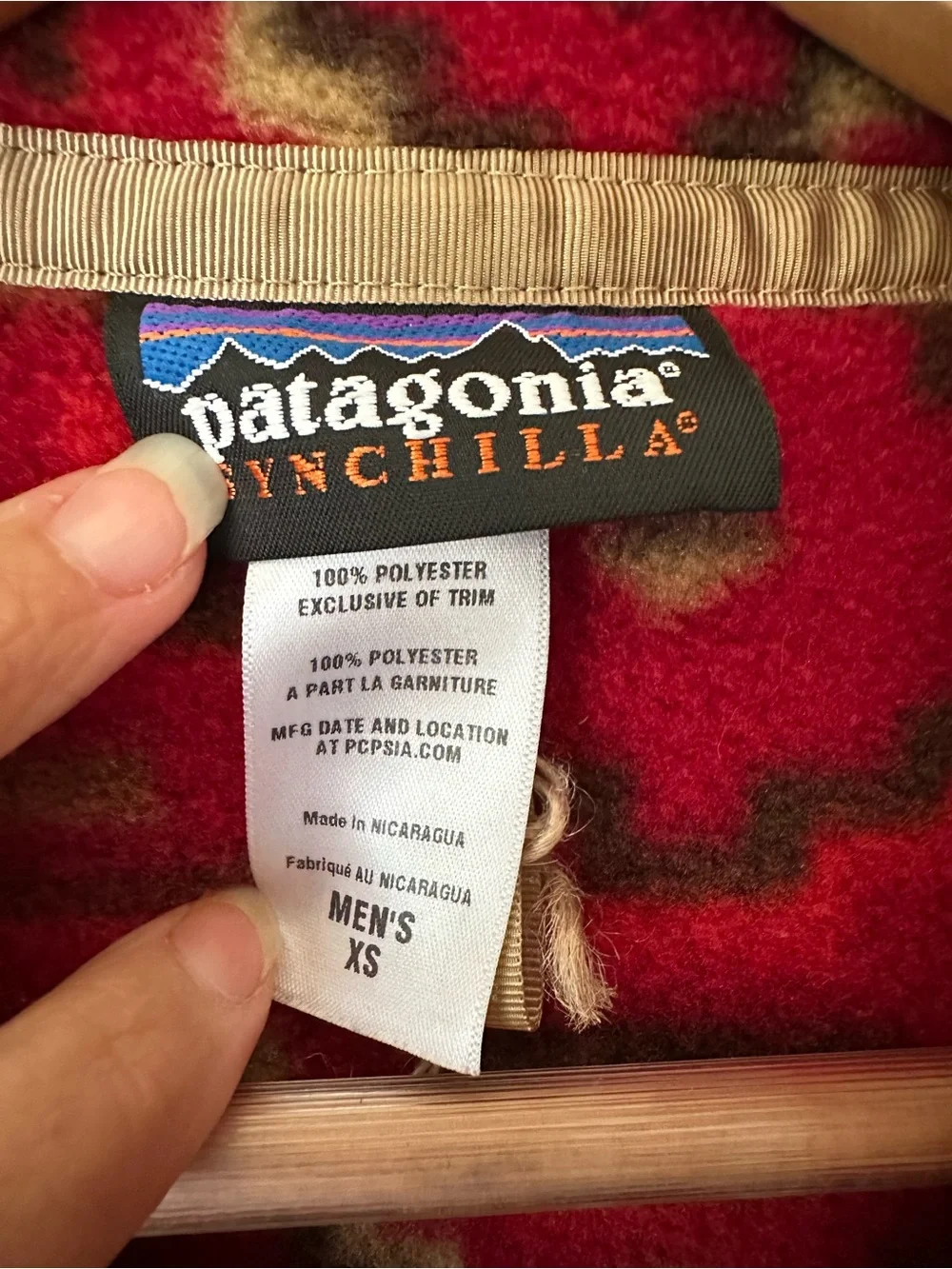 VTG Patagonia Synchilla Snap T Fleece Pullover Jacket Sweater Geometric Aztec
