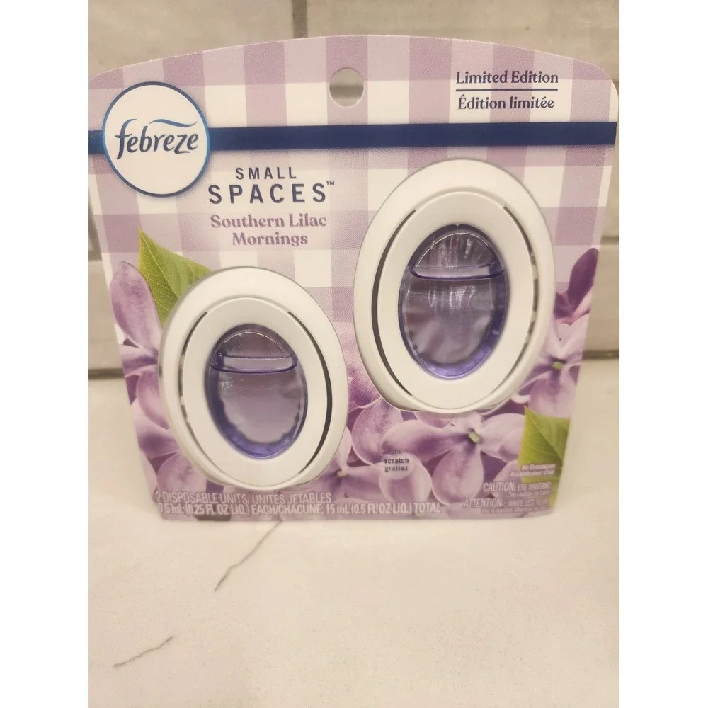 Febreze Small Spaces Air Freshener‎ Southern Lilac Mornings 2 Count .5 FL Oz.