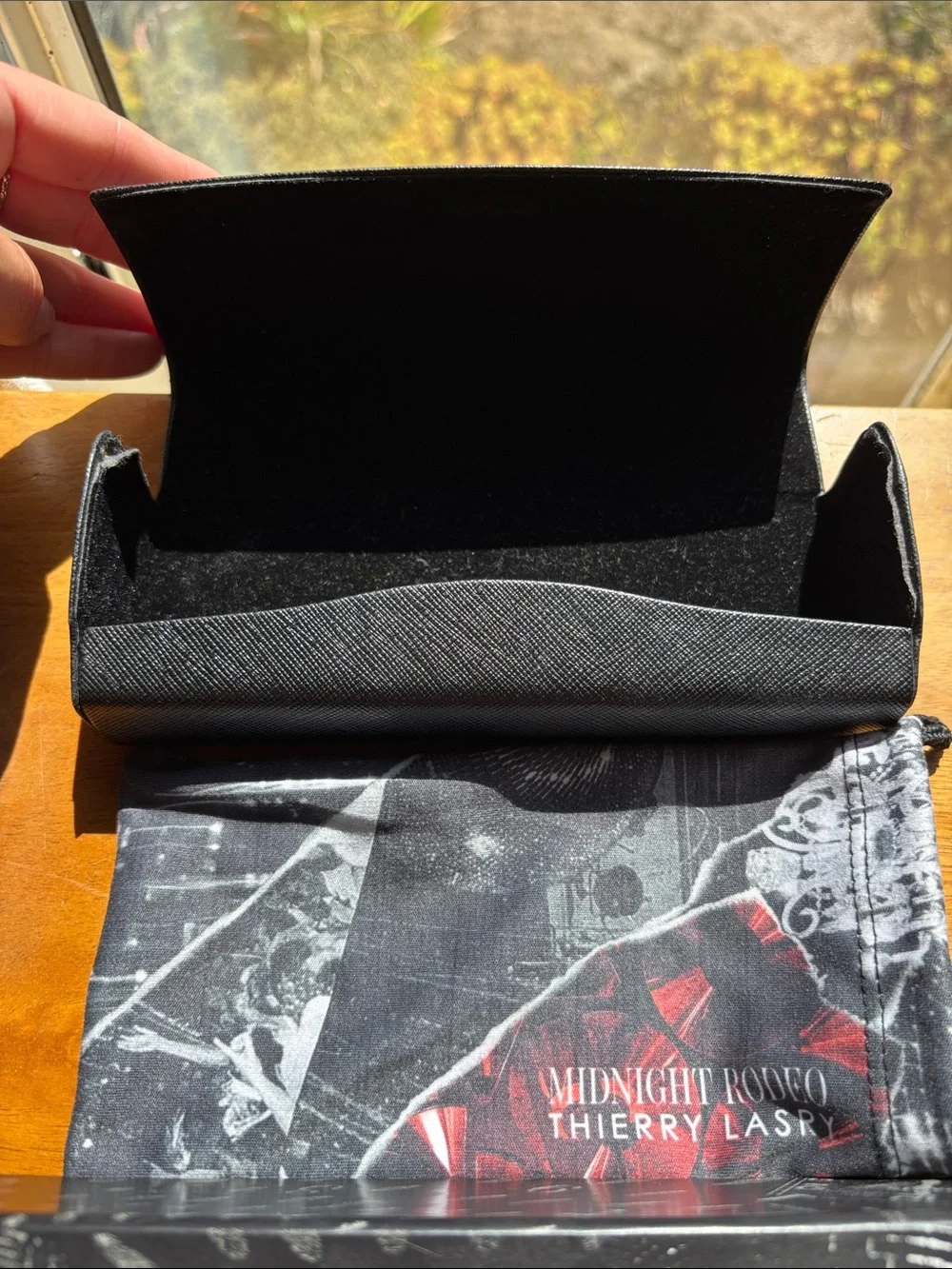 THIERRY LASRY x Midnight Rodeo Thick Frame Sunglasses & Case, Bag, Original Box