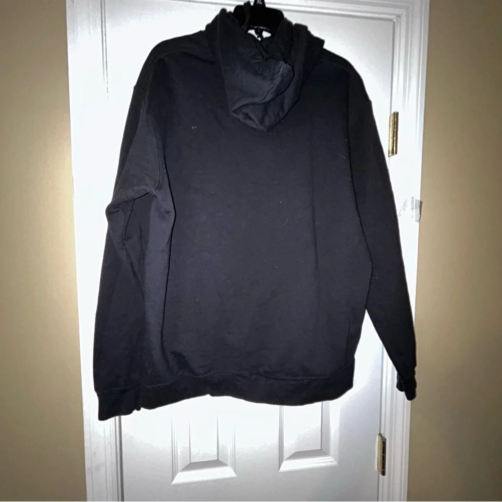 Black Hoodie with Red and Pink Lips Graphic Size Large