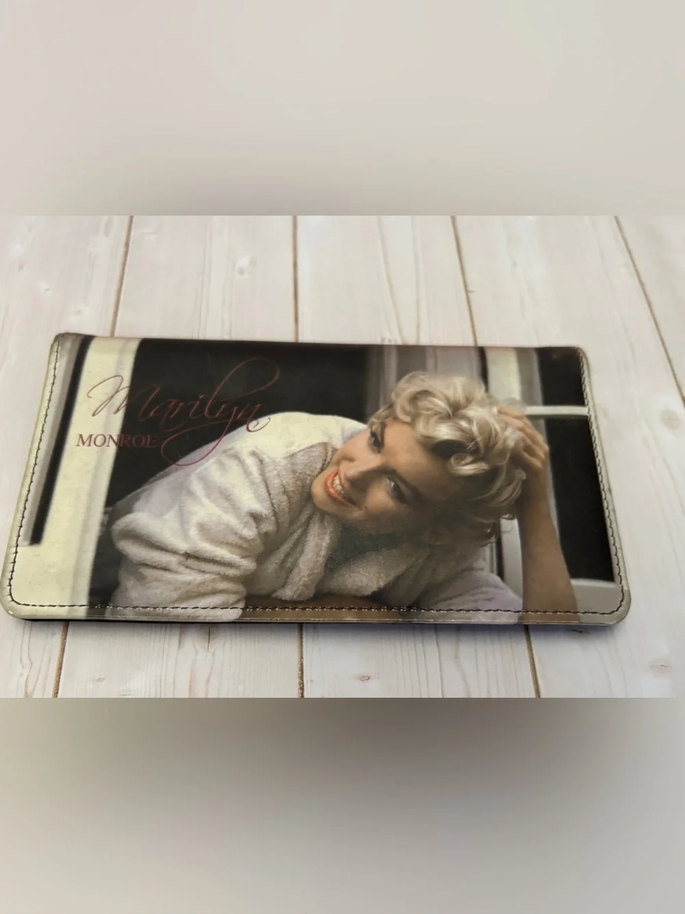 Marilyn Monroe Leather Checkbook Cover HolderVintage Hard to Find!