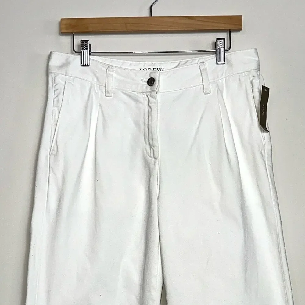 NWT J. CREW Petite Wide-Leg Essential Jean in White