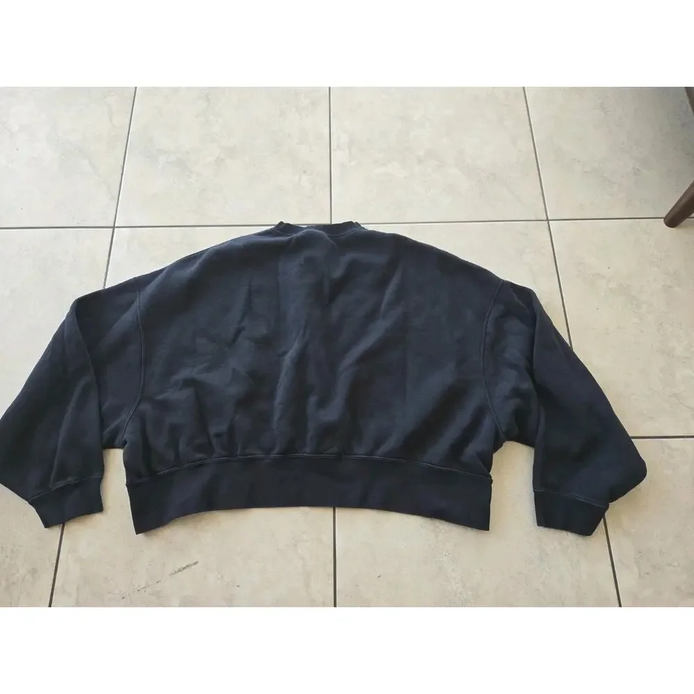 Nike Sportswear Essential Fleece Crewneck Crop Sweatshirt Sz L
