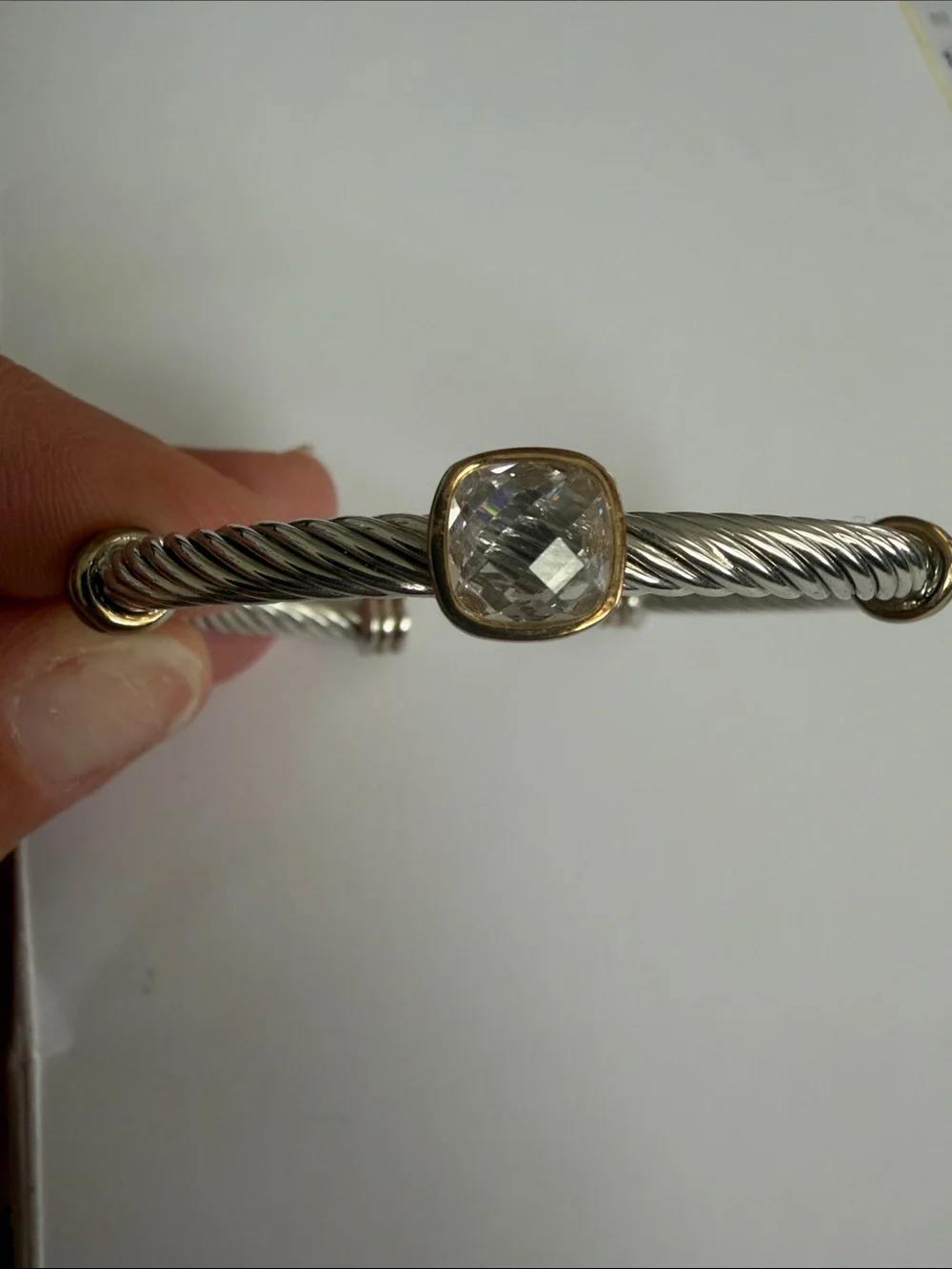 Trendy boutique twisted silver