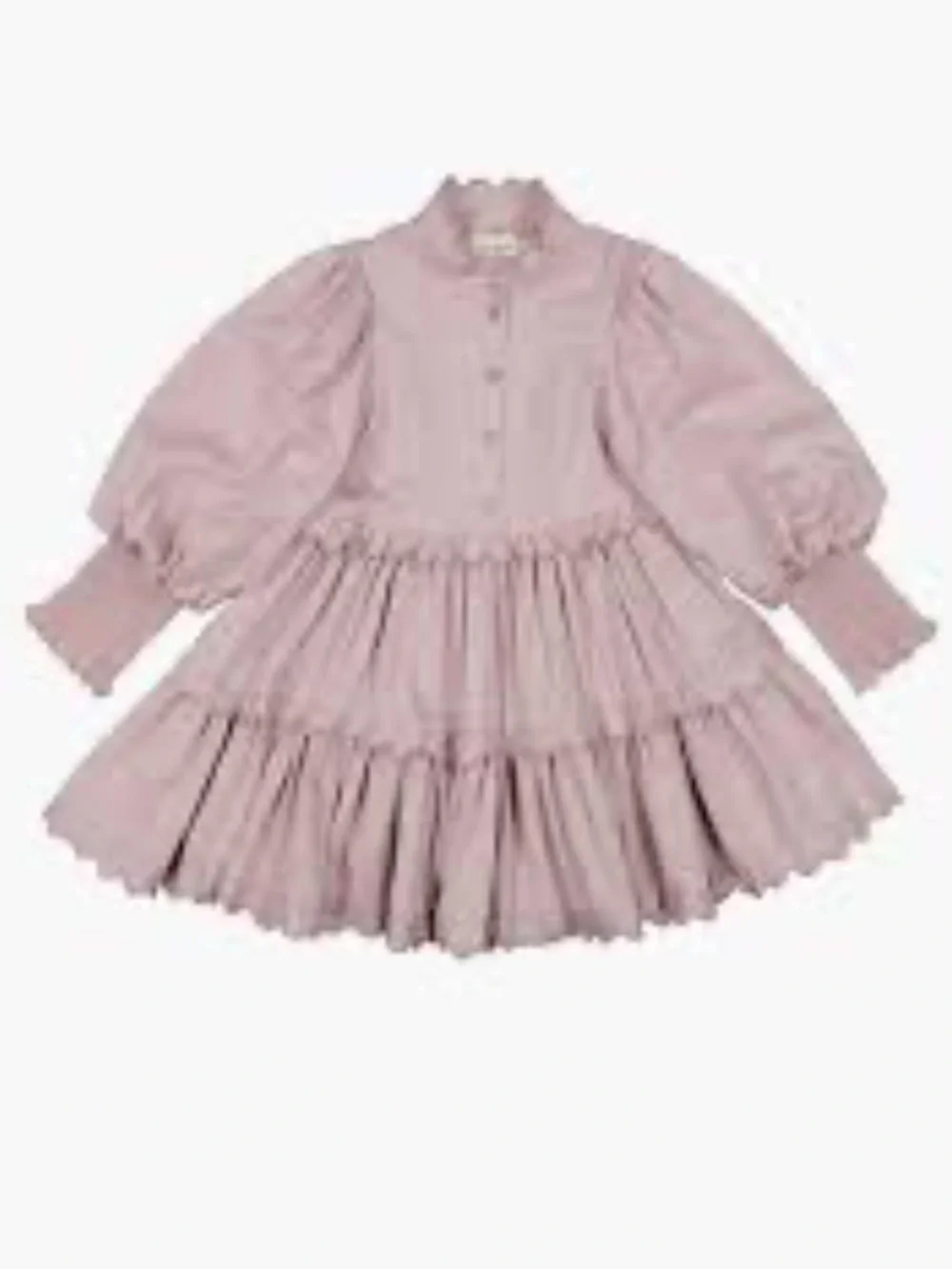 Puff Sleeve Tiered Dress in Pink Sz 5Y