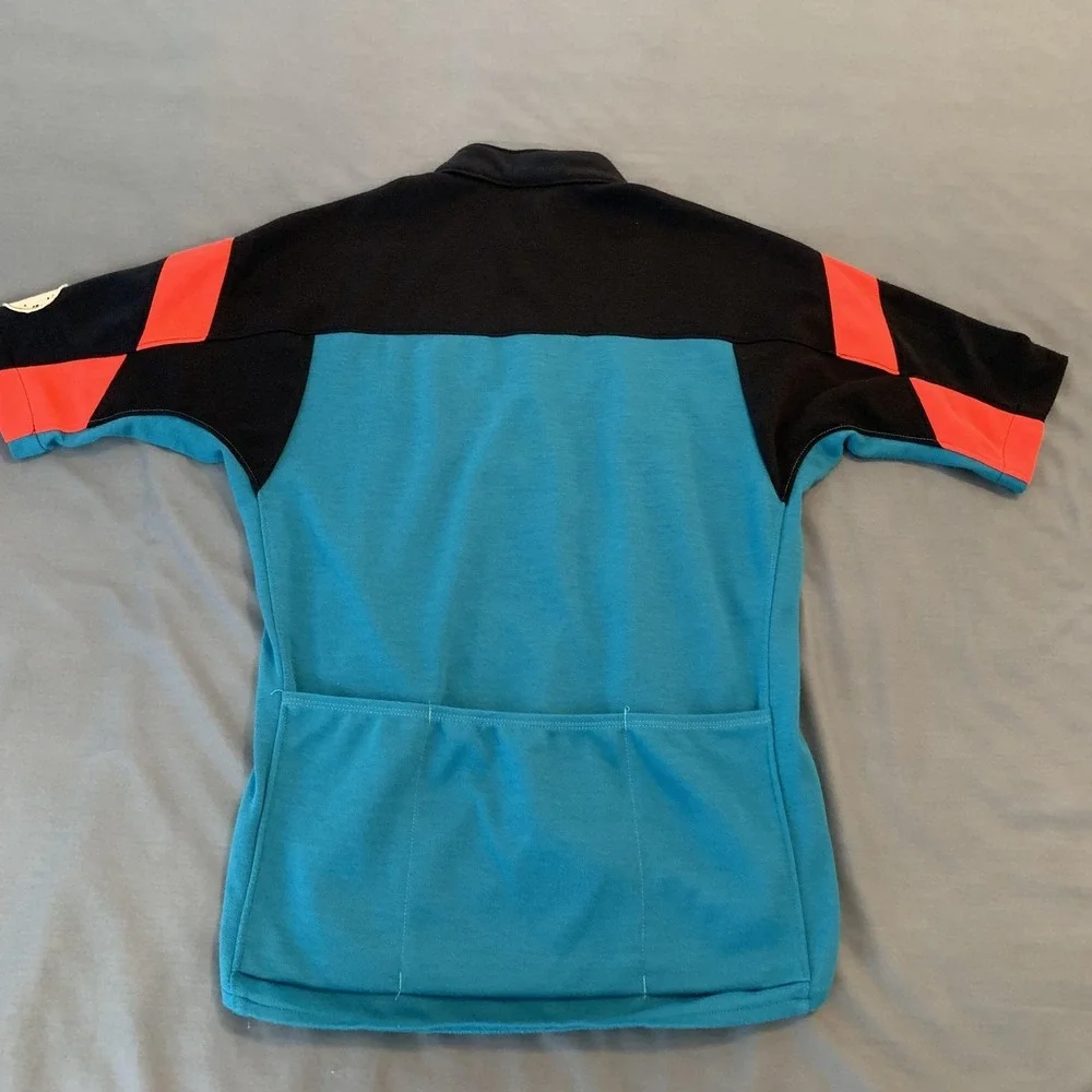 Vintage Nike Cycling Jersey Mens Small 1/4 Zip Teal Black‎ Red Echelon USA
