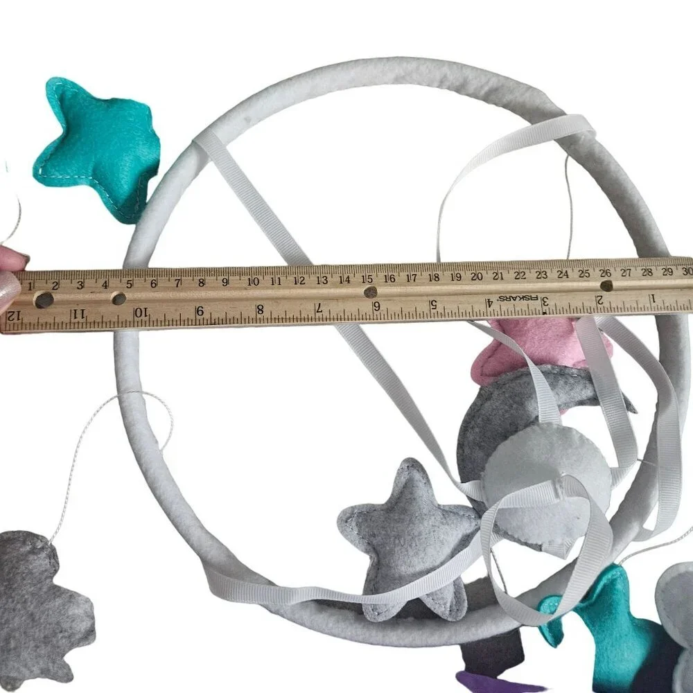 Land Of Luna Unicorn Mobile Nursery Decor Stars‎ Clouds Purple Plushy Celestial
