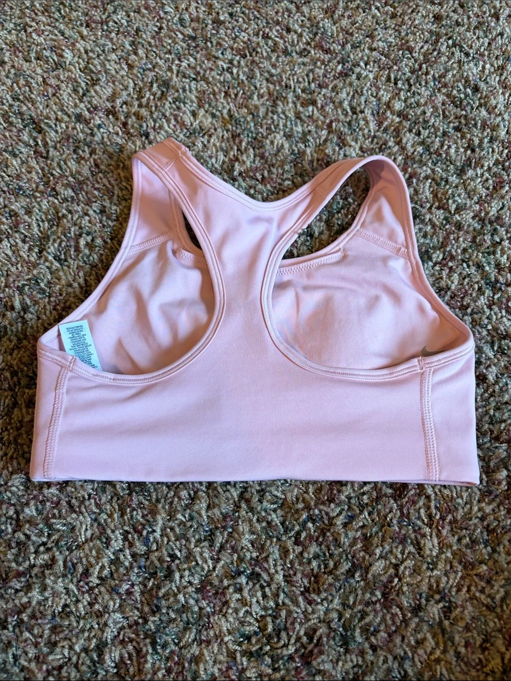 Nike Pink Sports Bra with White Swoosh