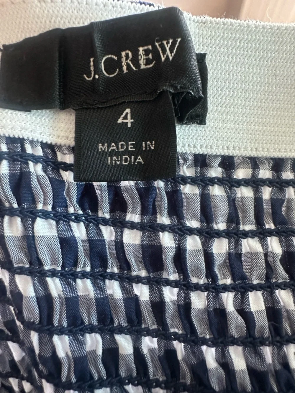J. Crew crew gingham