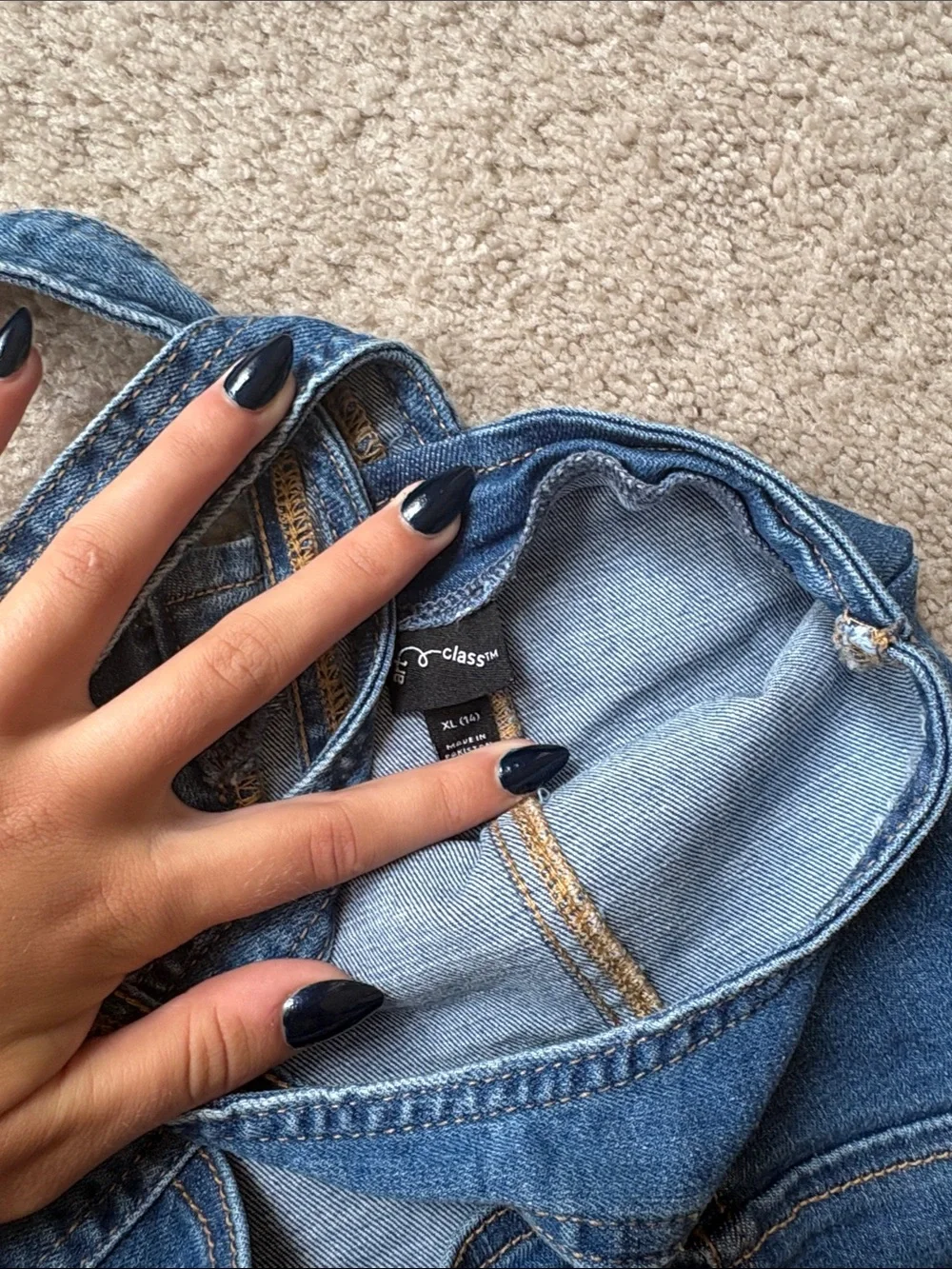 art class sleeveless denim