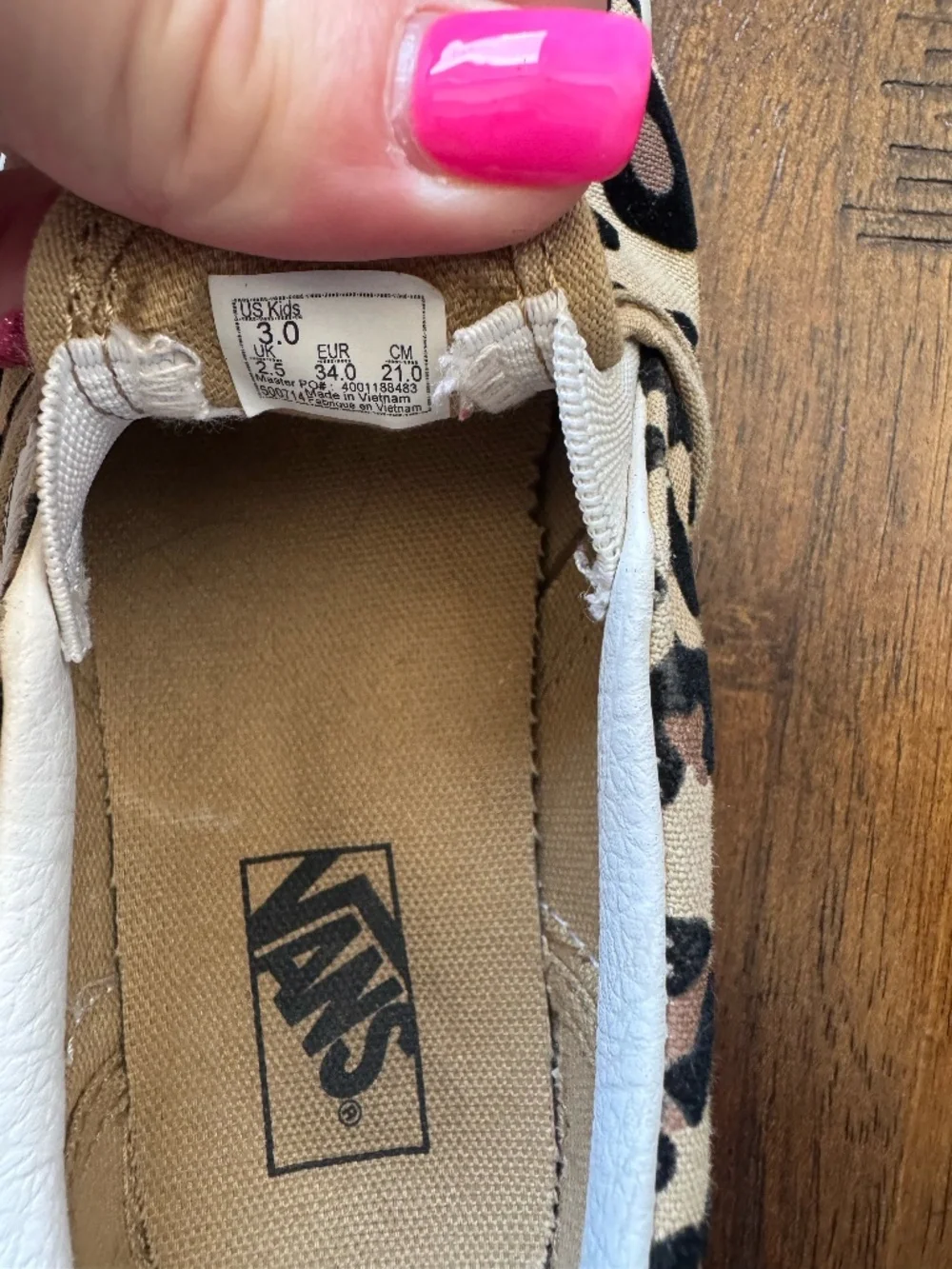 Vans girls leopard