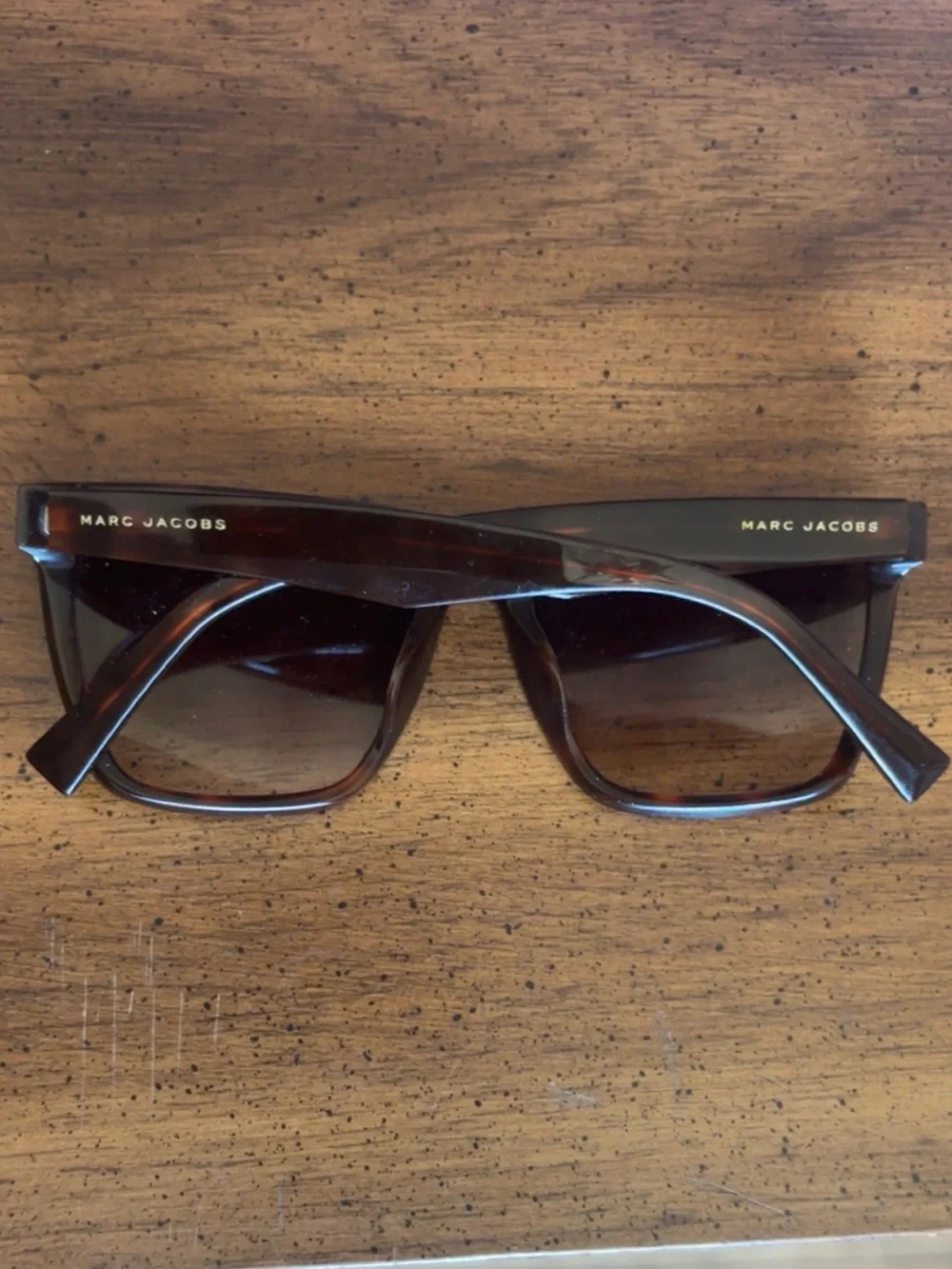Marc Jacobs Dark Tortoise Rectangular Sunglasses