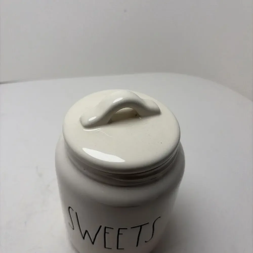 RAE DUNN Sweets Canister Jar White Ceramic Container