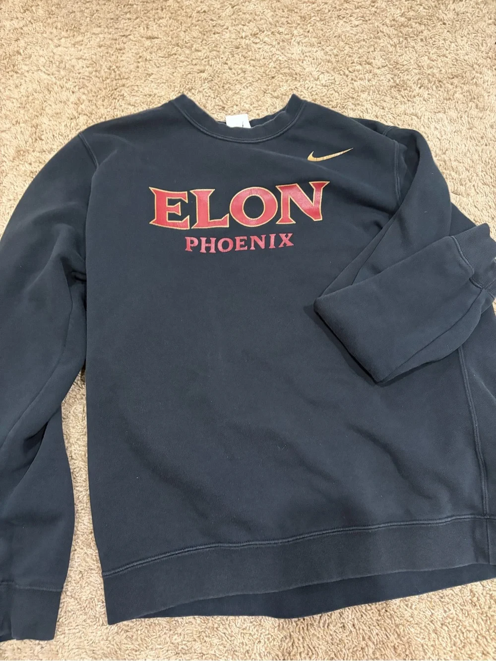 Nike Black Crewneck with Red and Gold Graphic