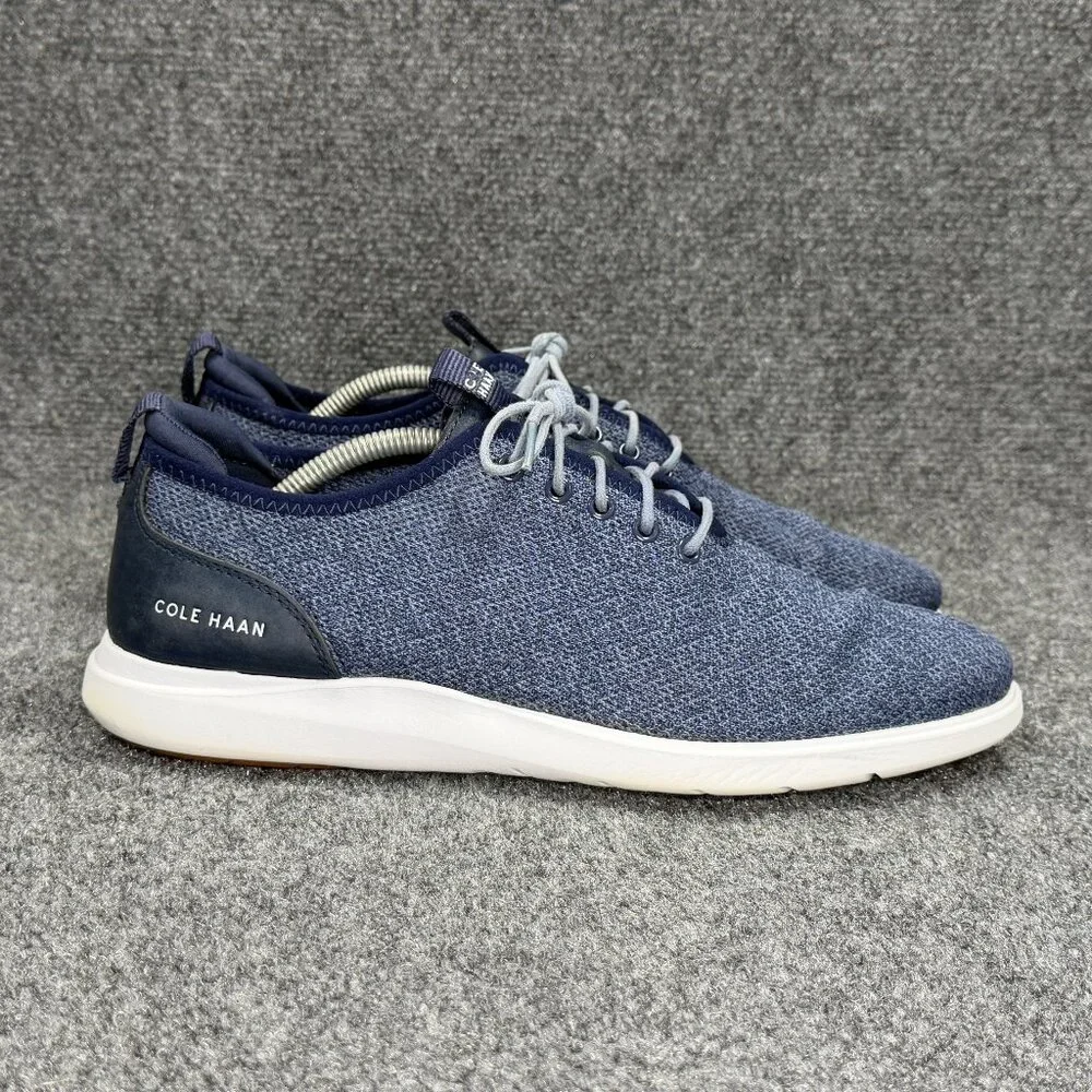 Cole Haan Grand Pluss Essex Distance Knit Oxford Men Size 10.5 Blue Shoe Sneaker