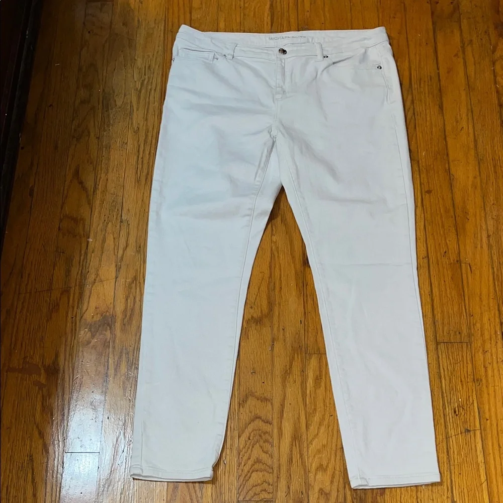 Michael Kors Light Gray Skinny Jeans Size 10