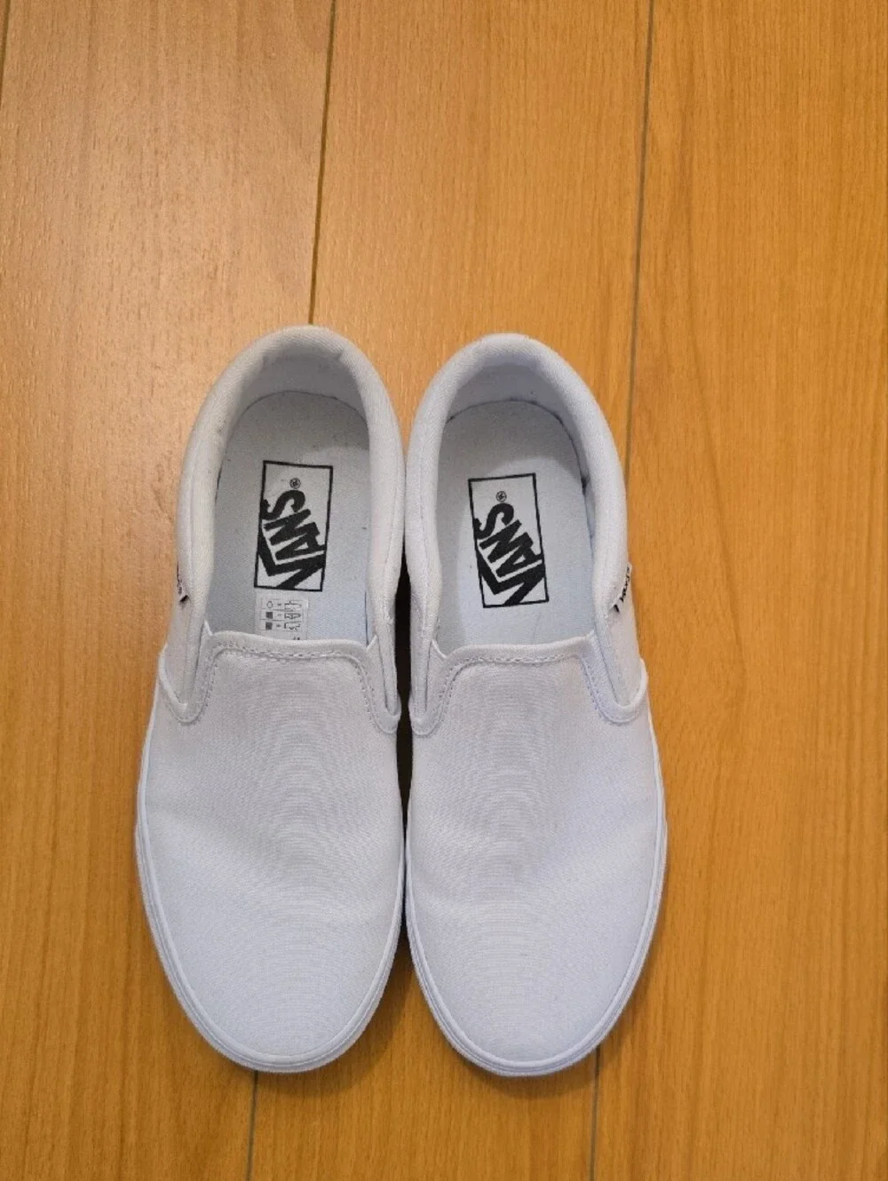 Vans White Slip-On Sneakers Juniors Size 5.5