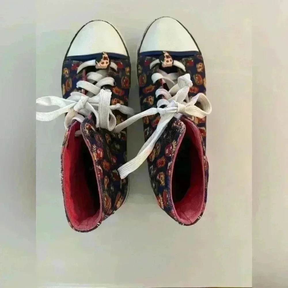 Skechers pizza hamburger hot dog fun print high tops boys size 5