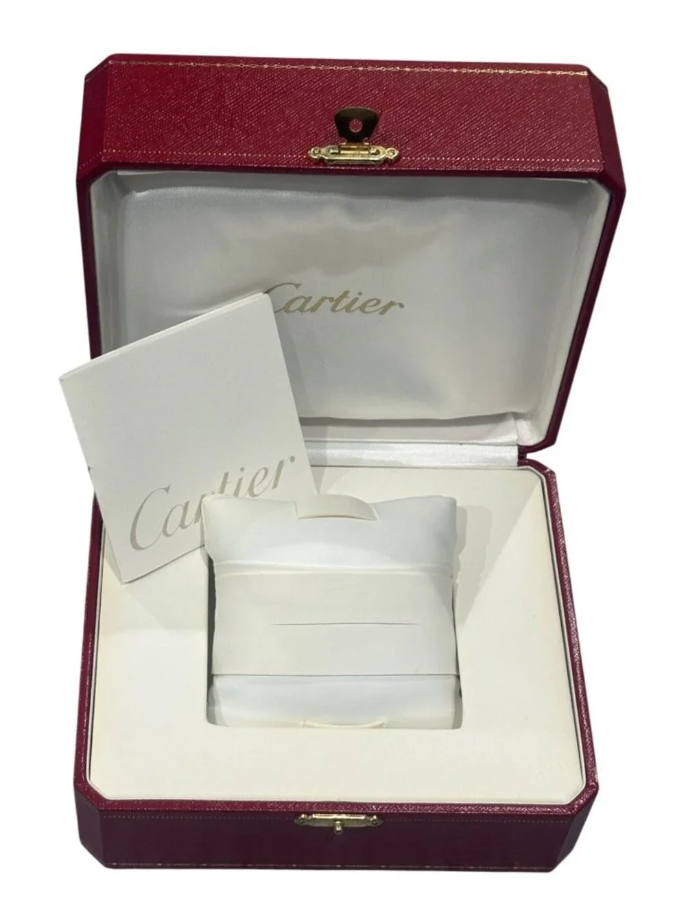 Vintage Cartier Watch Box COWA 0043 in Red Leather/Ivory Interior