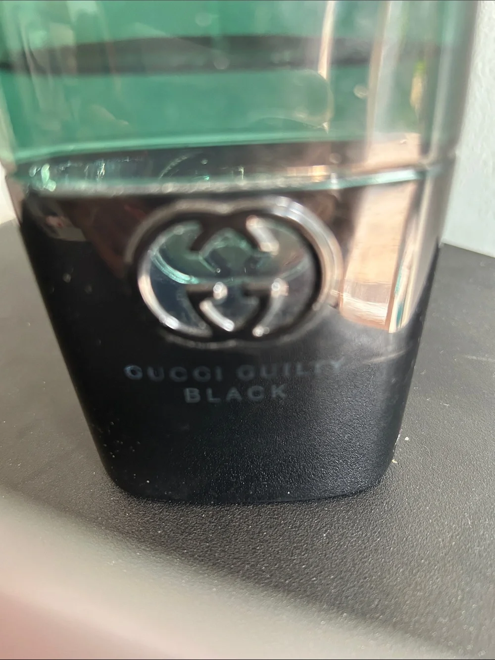 Gucci Black Eau de Toilette Bottle - Green and Black