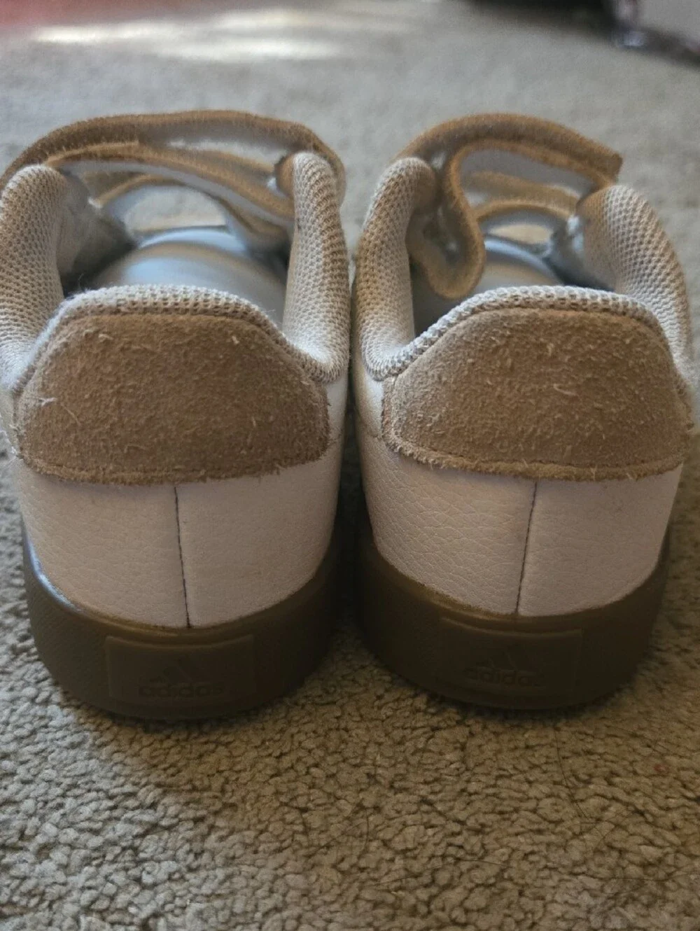 adidas Kids Beige Velcro Sneakers
