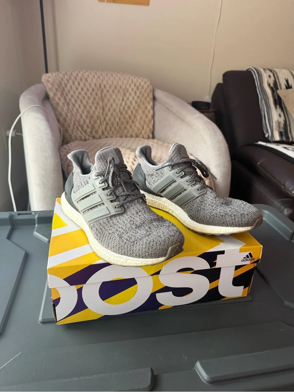 Grey Adidas Ultraboost 3.0 (2017) S82023 Size 12