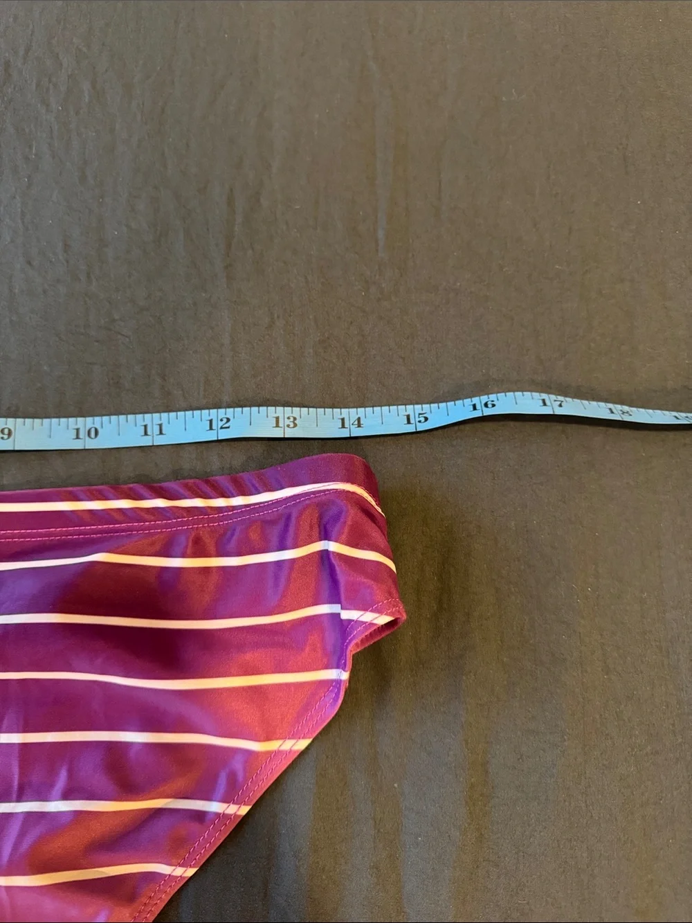 Men's Purple Striped Swim Trunks Unlined, Medium, Hombre Effect