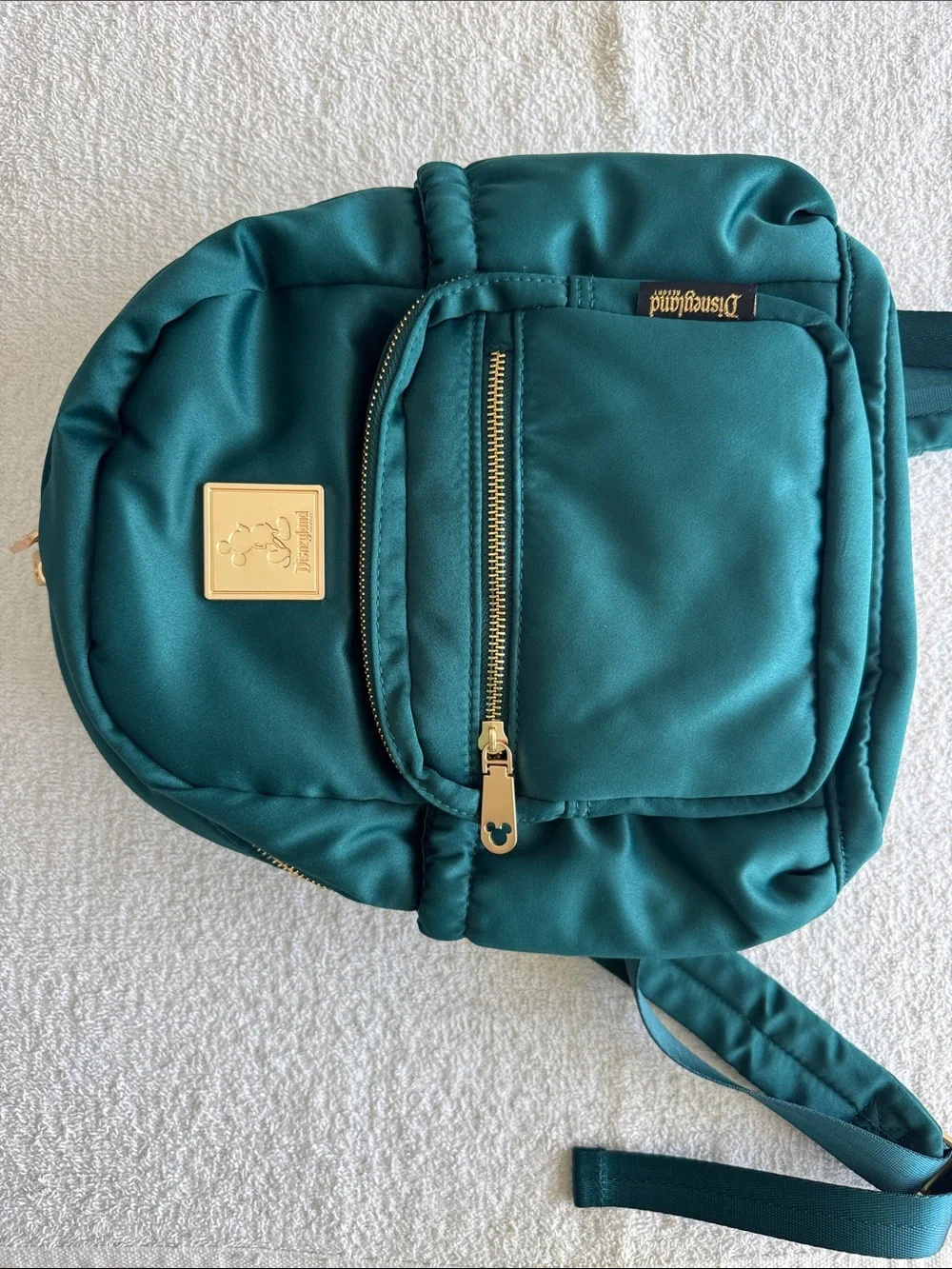 Disney Disneyland Resort Teal Mini Backpack with Gold Accents