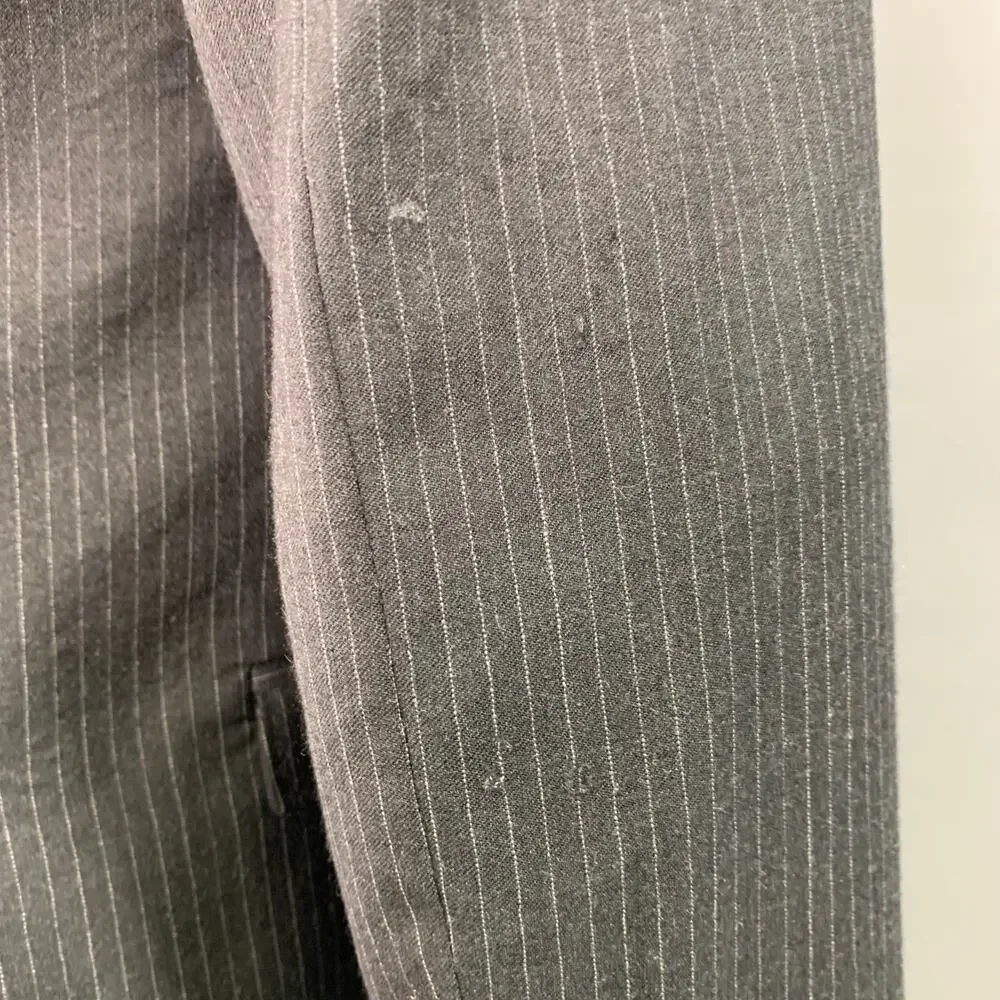 NEIL BARRETT Size 40 Black Grey Pinstripe Wool Ombre Effect Slim Fit Sport Coat