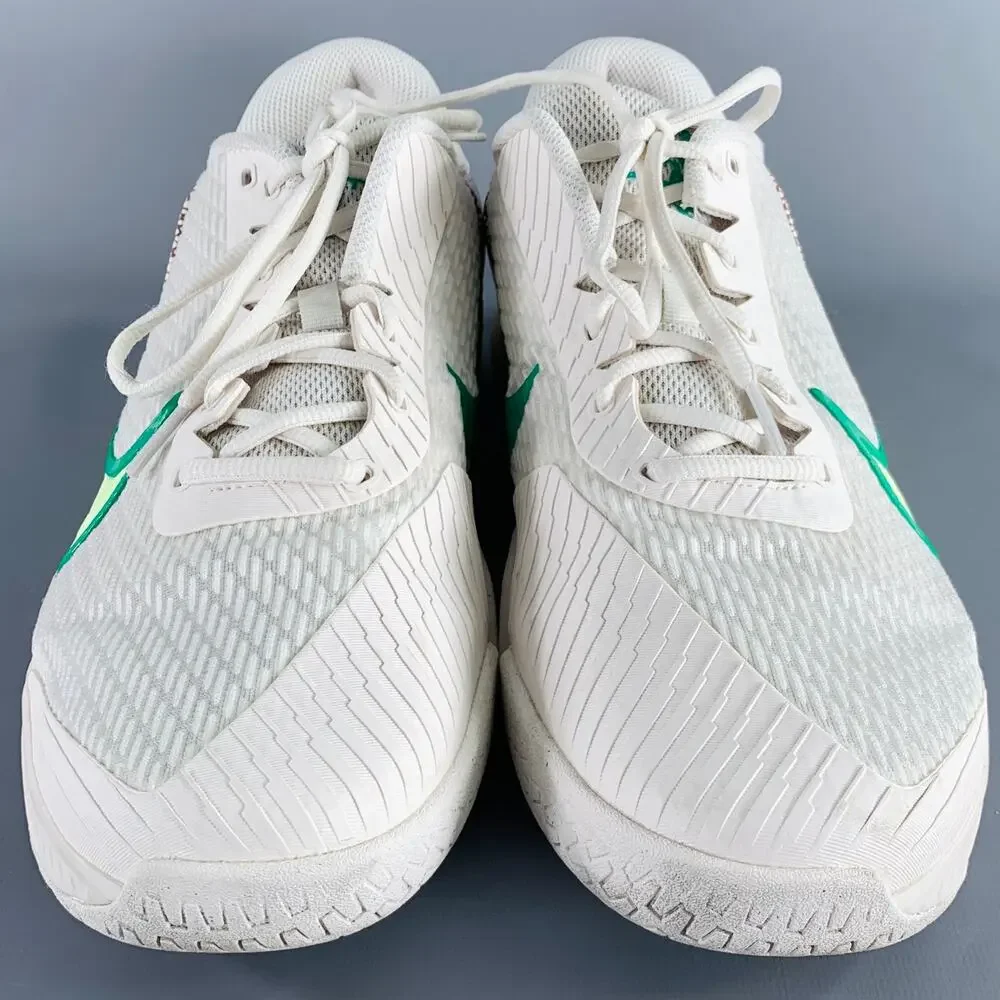NIKE Size 12 Australian Open Pack White Green Mesh Lace-Up Sneakers
