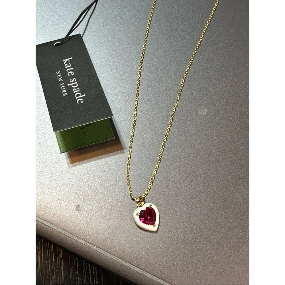 Kate Spade NWT red heart necklace