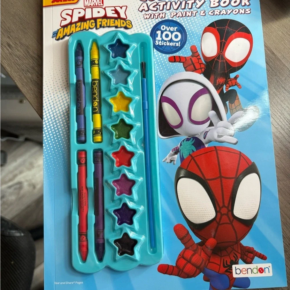 Marvel Spidey Amazing Friends Activity Book with Paint & Crayons