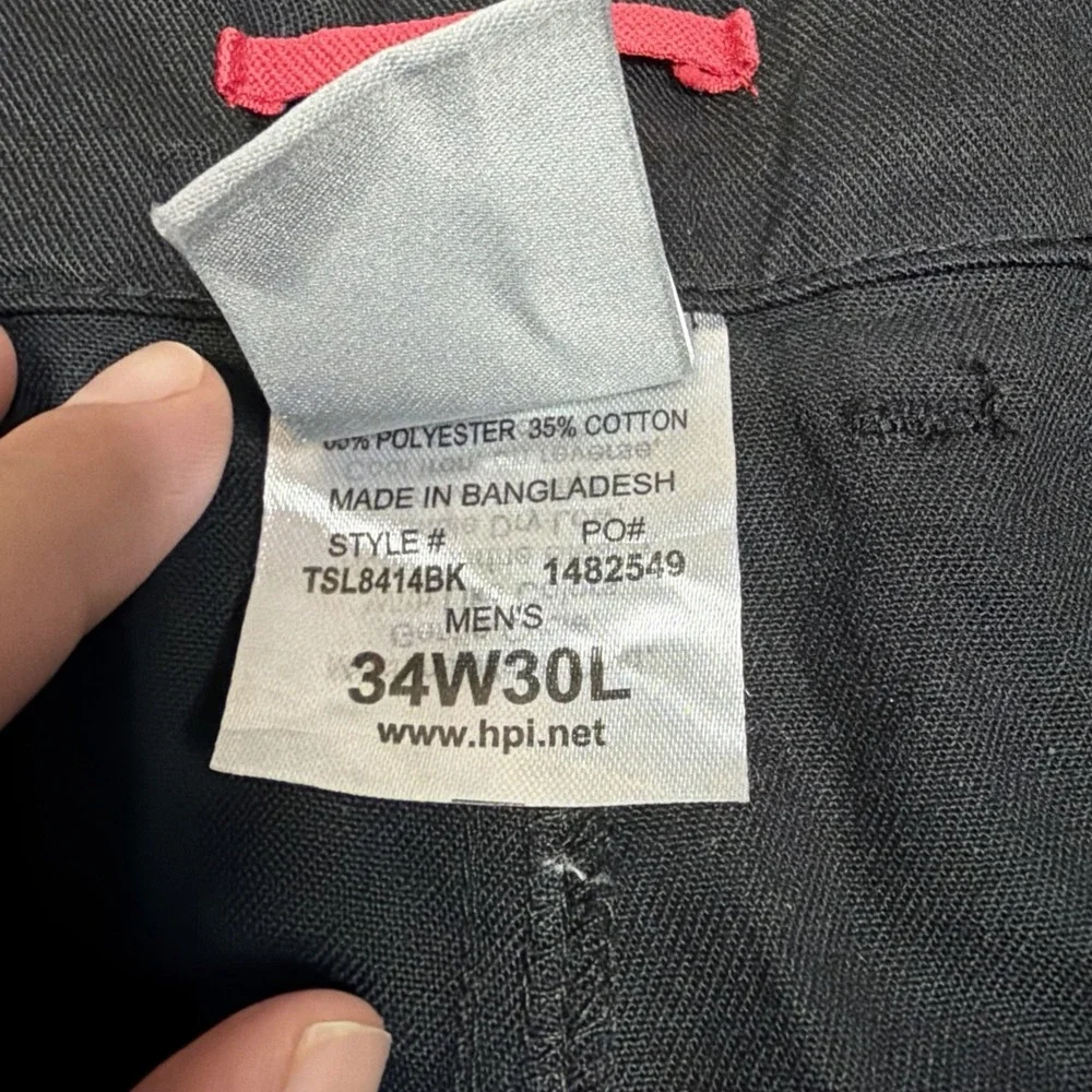 Tesla Motors Work Pants Men 34x30 Black Straight Leg Uniform Chino Straight Leg
