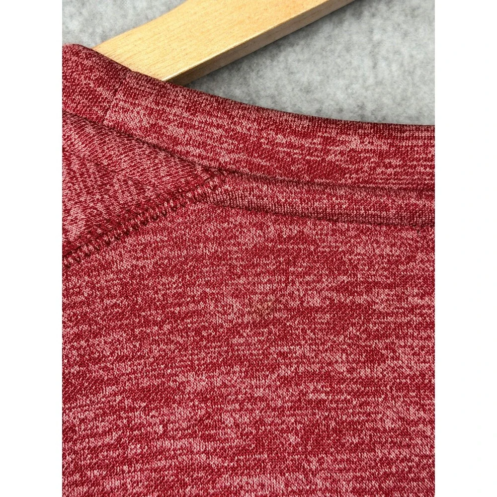 Adidas Climawarm Pullover Sweatshirt Logo Maroon XL Mens