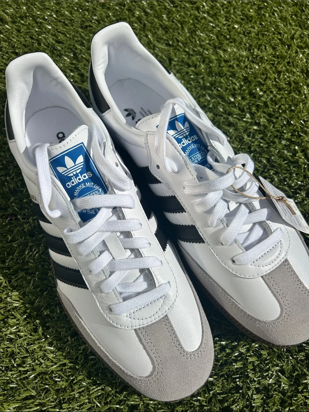 NIB adidas White Samba-Inspired Retro Trainers