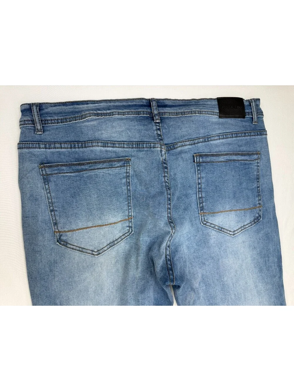 Steve's Jeans Men's Jeans Bootcut Low Rise Medium Wash Solid Size 36/32 Blue