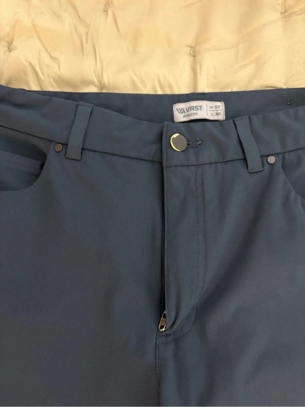 VRST Men’s Limitless ATHLETIC Fit 5 Pocket Pant- Navy