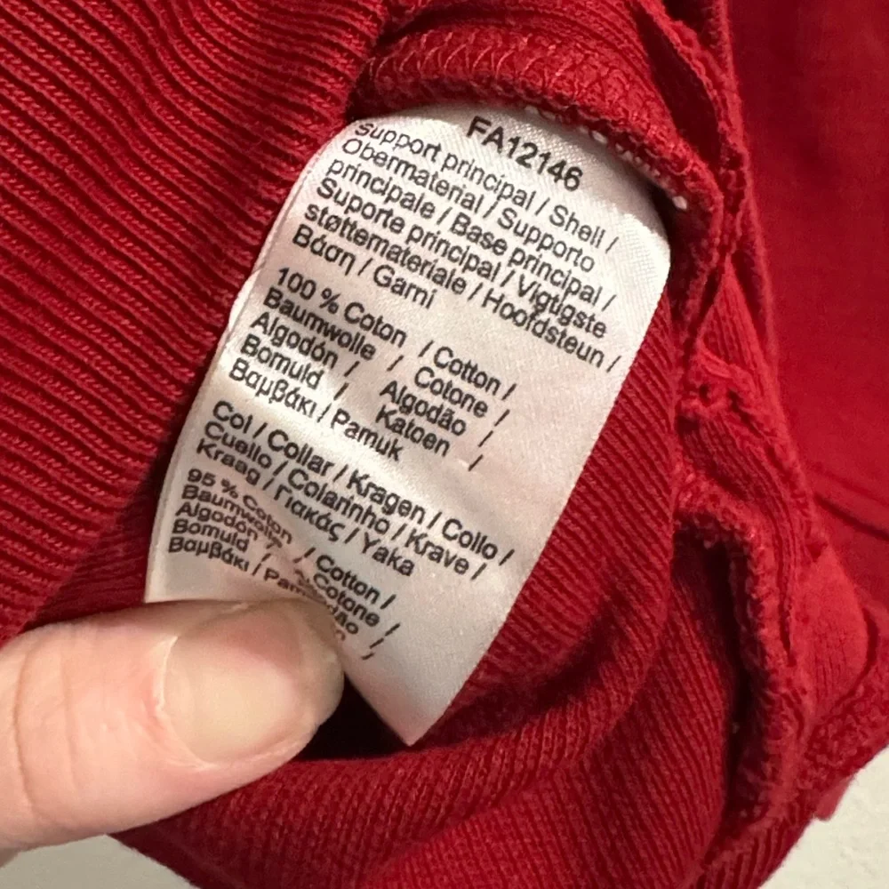 Red Lacoste Quarter Zip Vest