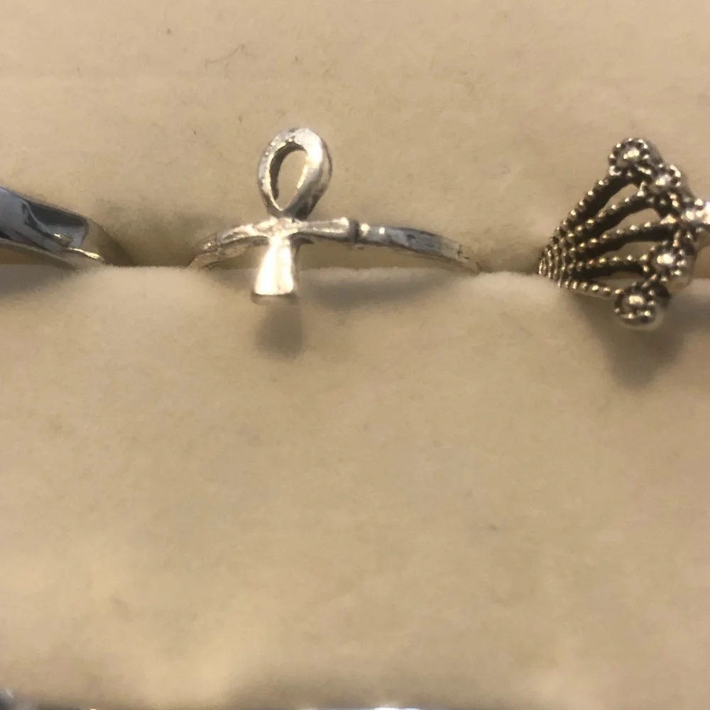 Silver Ankh Ring - White Silver